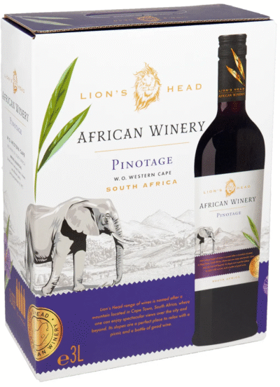 African Winery Pinotage 13% vol 300cl BIB-0