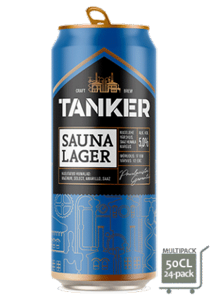 Tanker Premium Sauna Lager 5% vol 50CL x 24-0