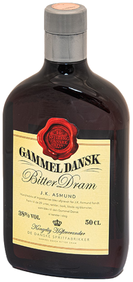 Gammel Dansk Bitter 38% vol 50cl PET-0